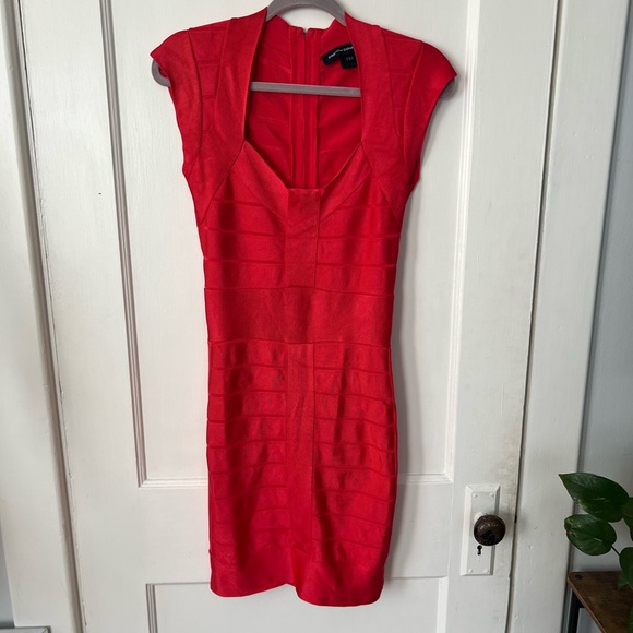 French Connection Red Bodycon Dress - Picture 1 of 1